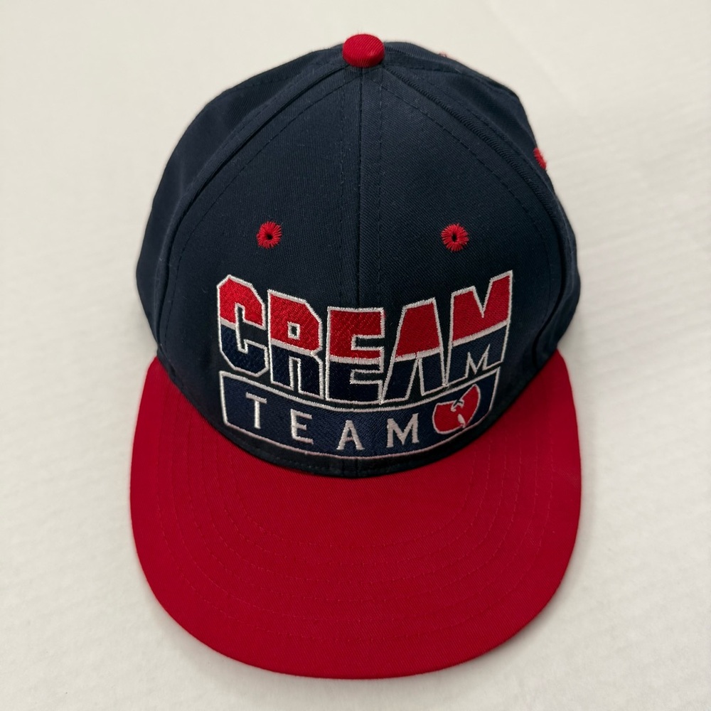 🔴Wu-Tang Hat CREAM TEAM Rare Navy Red Raekwon Gza WuTang Clan